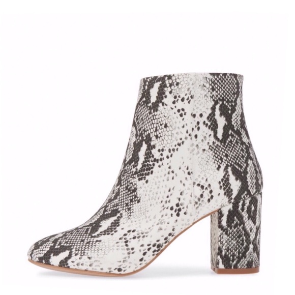 • 5X H P • Micro Suede Snake Print Vegan Booties - Picture 3 of 5